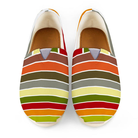Image of Autumn Colors Stripes Women Casual Shoes