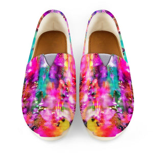 Rainbow Tie Dye And Painting Mix Women Casual Shoes