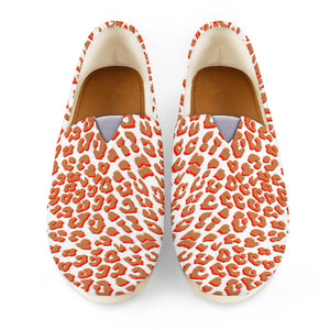Living Coral Leopard Print Women Casual Shoes
