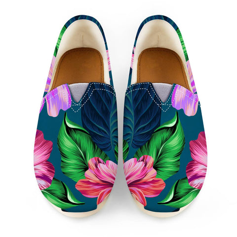 Image of Fancy Tropical Floral Pattern Women Casual Shoes