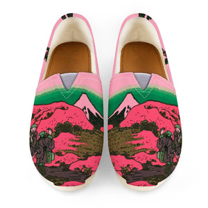 Pink Hokusai Women Casual Shoes