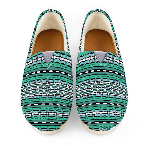 Image of Aztec Striped Colorful Print Pattern Women Casual Shoes