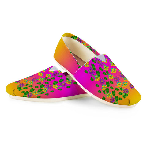 Image of Flowers On Neon Women Casual Shoes