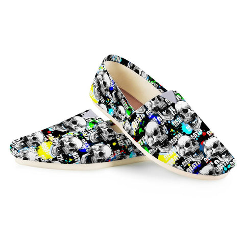 Image of Graffiti Skull Women Casual Shoes