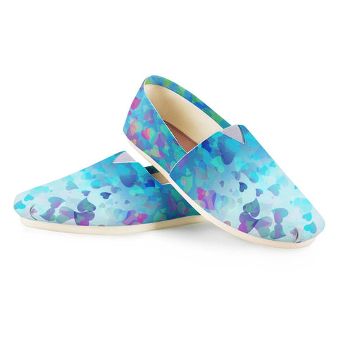 Image of Hearts Colors On Blue Women Casual Shoes