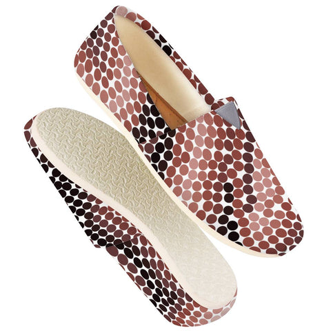 Image of Brown Mosaic Circles Women Casual Shoes