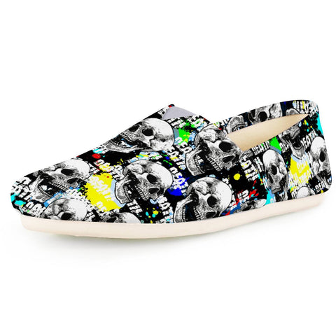 Image of Graffiti Skull Women Casual Shoes