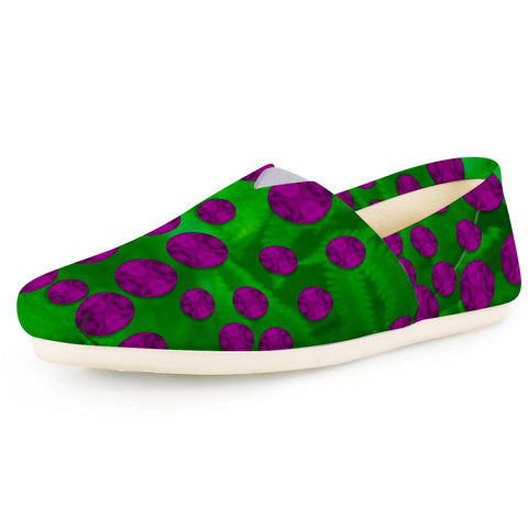 Image of Fern And Leafs As Dots Women Casual Shoes