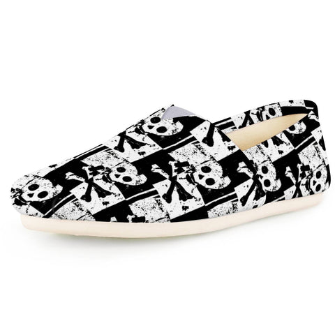 Image of Skull Checker Women Casual Shoes