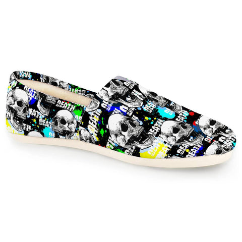 Image of Graffiti Skull Women Casual Shoes