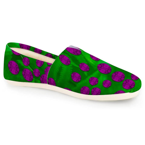 Image of Fern And Leafs As Dots Women Casual Shoes