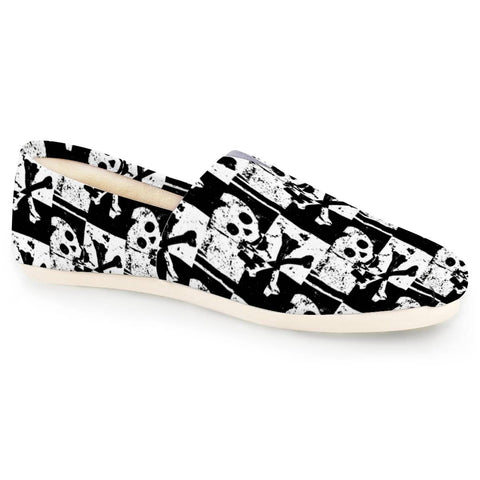 Image of Skull Checker Women Casual Shoes