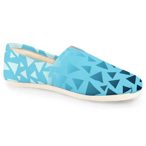 Image of Blue Seamless Triangles Pattern Women Casual Shoes