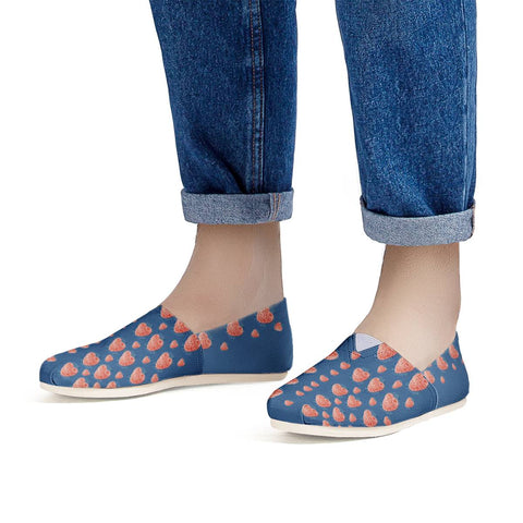 Image of Jelly Hearts On Blue Women Casual Shoes