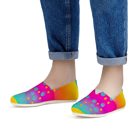 Image of Polka Dots And Rainbows Women Casual Shoes