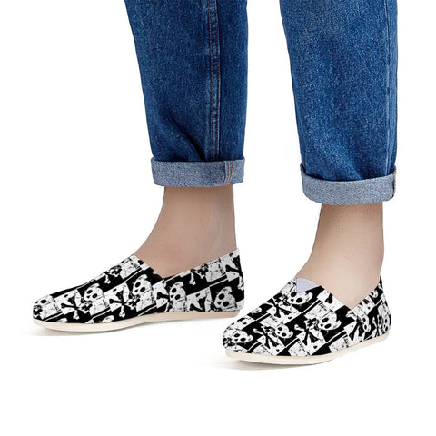 Image of Skull Checker Women Casual Shoes