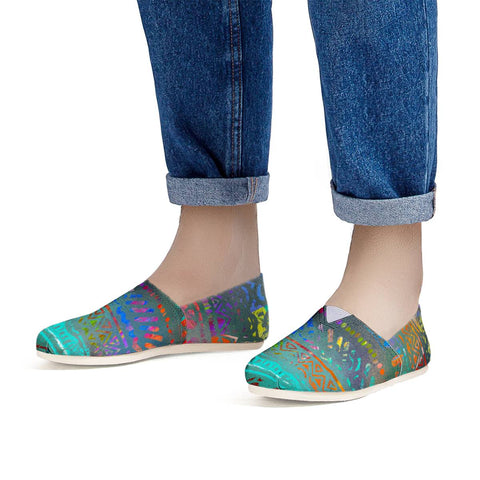 Image of Blue Boho Women Casual Shoes