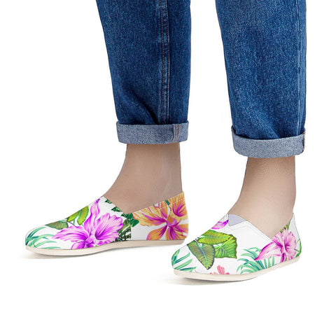 Image of Fancy Tropical Floral Pattern Women Casual Shoes