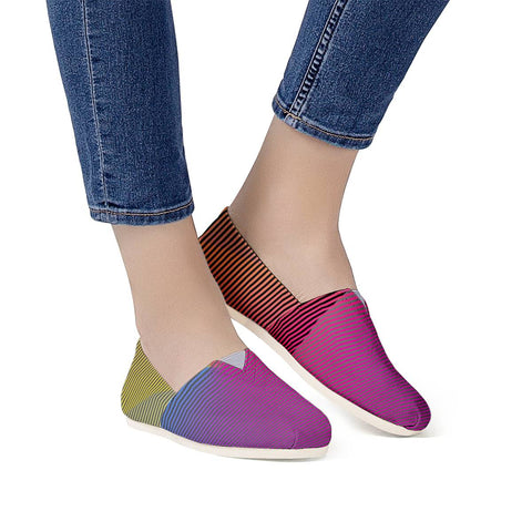Image of Abstract Stripes Women Casual Shoes