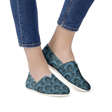 Image of Blue Ancient Mexican Myth Women Casual Shoes