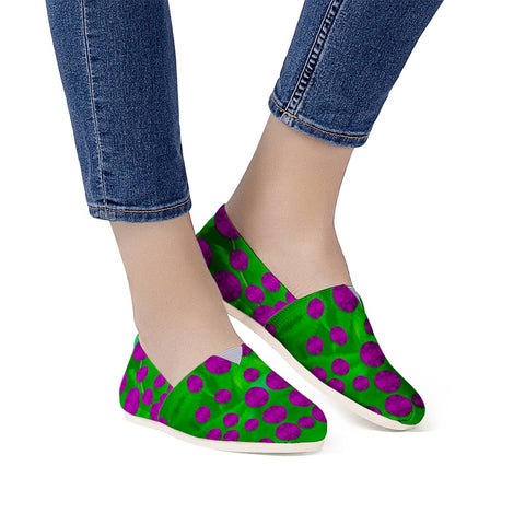 Image of Fern And Leafs As Dots Women Casual Shoes