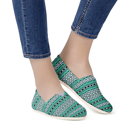 Image of Aztec Striped Colorful Print Pattern Women Casual Shoes