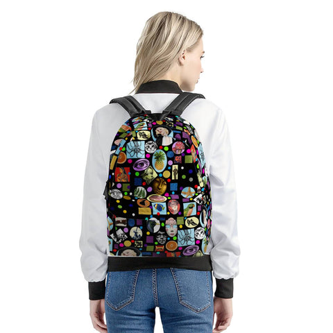 Image of It's Mad, Mad, Mad World All Over Print Cotton Backpack