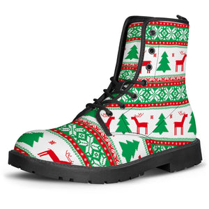 Christmas Elks Leather Boots