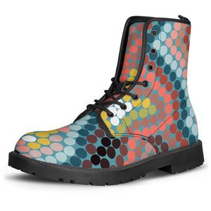 Mosaic Circles Leather Boots