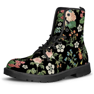 Garden Flowers Leather Boots