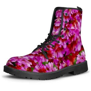 Flowers And Bloom In Sweet And Nice Decorative Style Leather Boots
