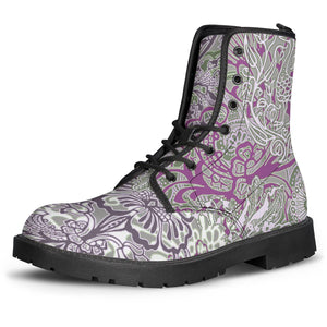 Indian Flowers Leather Boots