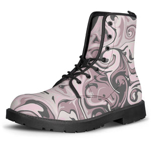 Crazy Swirls Leather Boots