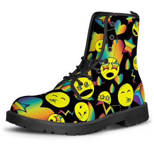 Emoji Party Leather Boots