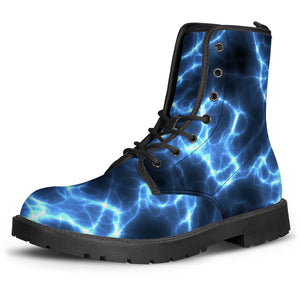 Blue Flame Thunderstruck Leather Boots