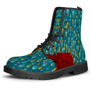 Starfall And Rain Over Rose Island Leather Boots