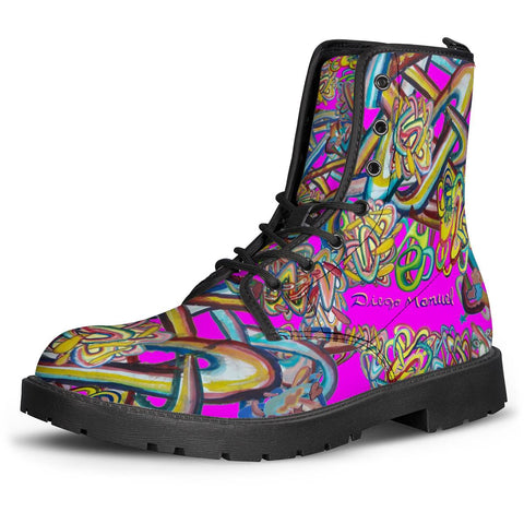 Image of A Lot Of Things Graffiti Leather Boots