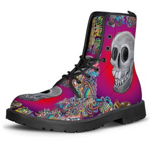 Skull Leather Boots