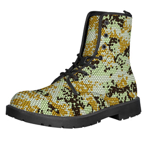 Pixel Camo - Desert Leather Boots