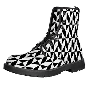 Monochrome Madness Leather Boots