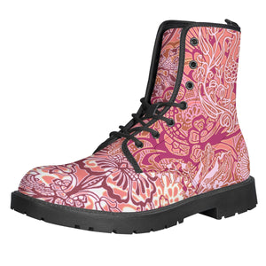 Indian Flowers Leather Boots