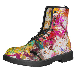 Funny Blots Leather Boots