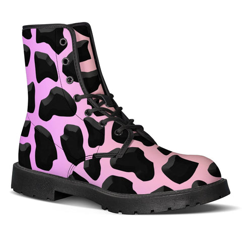 Image of 3D Giraffe Print Leather Boots