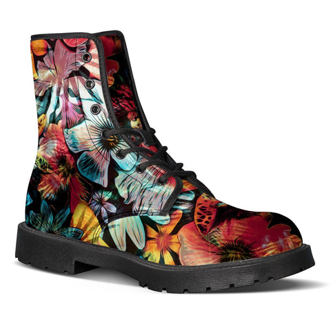 Image of Colorful Tropical Paradise Leather Boots