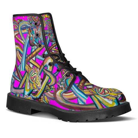 Image of A Lot Of Things Graffiti Leather Boots