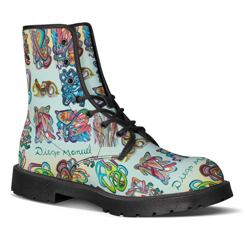 Image of Graffiti Pop Leather Boots