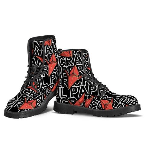 Image of Thousand Paper Crane Leather Boots