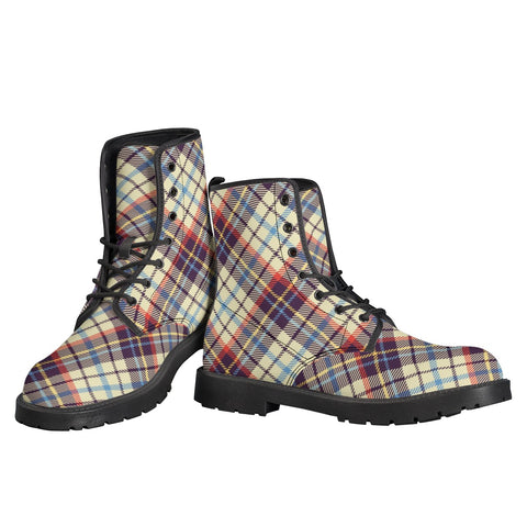 Image of Plaid Glad Leather Boots