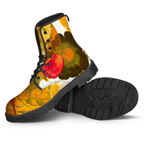 Image of Golden Roses Leather Boots