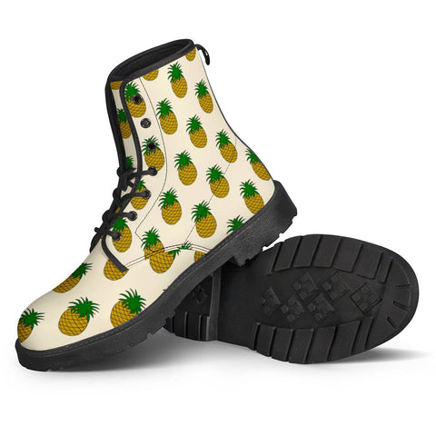 Image of Pattern Ananas Leather Boots